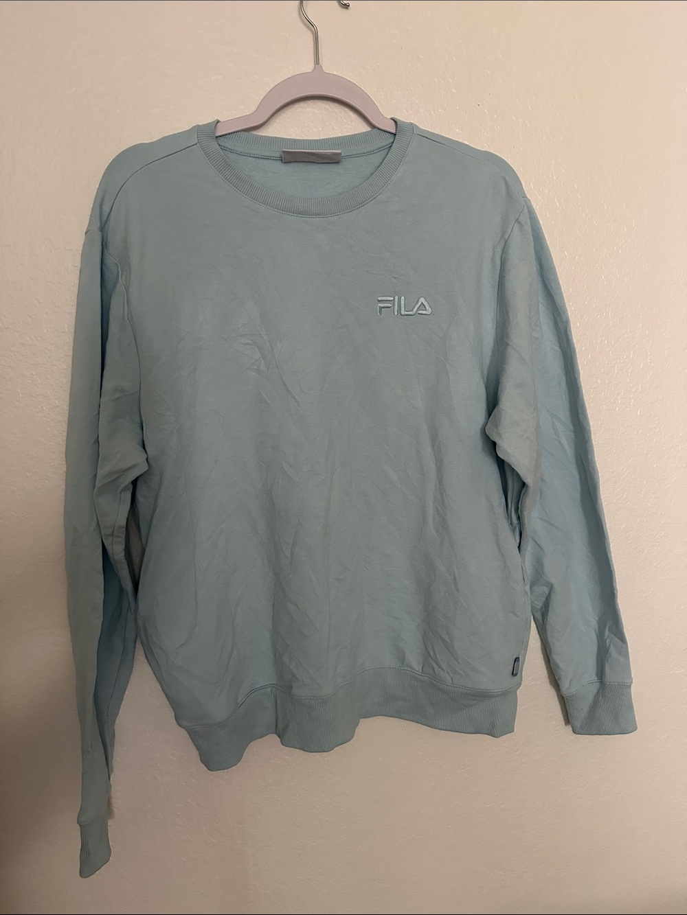 FILA Men's Crewneck Sweatshirt in Pastel Blue